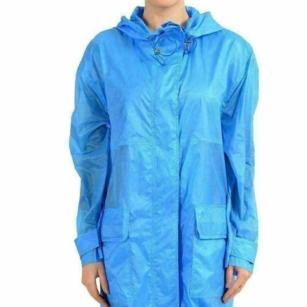 Versace Collection Blue Women's Rain Coat